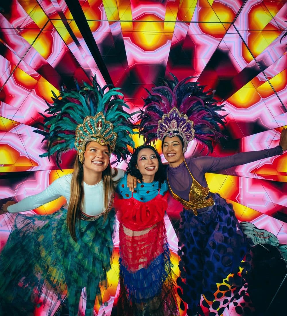 Electric Carnival performers at House of Hype, Dubai Mall