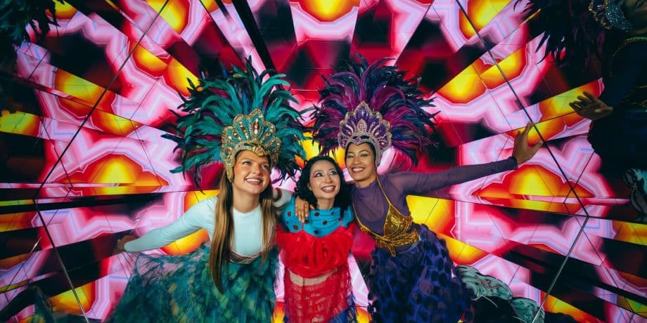 Electric Carnival performers at House of Hype, Dubai Mall